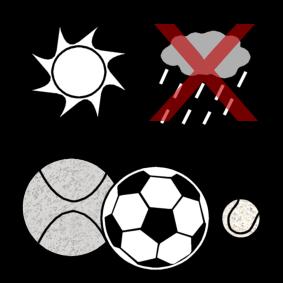 balls: play when dry weather